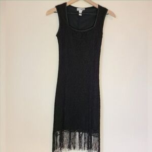 Vintage Double Fault flapper style fringe mini dress xsmall / small